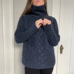 Chunky Navy Fall Sweater
